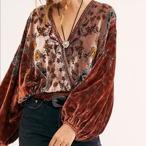 Free people velvet top